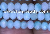 CRB1985 15.5 inches 3*4mm faceted rondelle amazonite gemstone beads