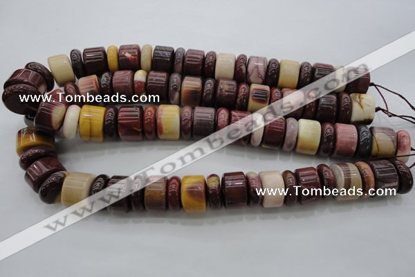 CRB199 15.5 inches 6*18mm - 13*18mm rondelle mookaite gemstone beads