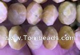 CRB1993 15.5 inches 6*8mm faceted rondelle golden tiger eye beads