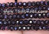 CRB1997 15.5 inches 2*3mm faceted rondelle black spinel beads