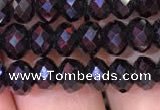 CRB1998 15.5 inches 4*6mm faceted rondelle black spinel beads