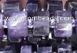 CRB2017 15.5 inches 11mm - 12mm faceted tyre amethyst beads