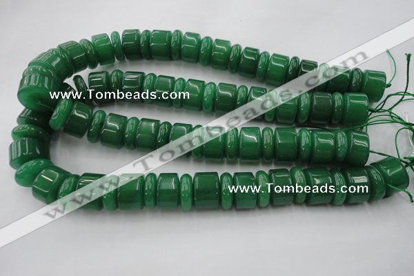 CRB202 15.5 inches 6*18mm - 13*18mm rondelle green aventurine beads