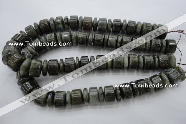 CRB203 15.5 inches 6*18mm - 13*18mm rondelle labradorite beads