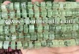 CRB2040 15.5 inches 7mm - 8mm faceted tyre prehnite beads