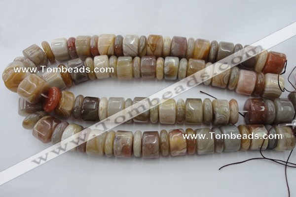 CRB205 15.5 inches 6*18mm - 13*18mm rondelle yellow agate beads