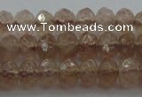 CRB211 15.5 inches 3*4mm faceted rondelle strawberry quartz beads