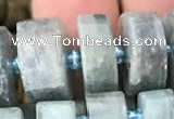 CRB2127 15.5 inches 11mm - 12mm faceted tyre kyanite beads
