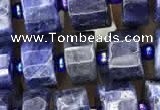 CRB2135 15.5 inches 7mm - 8mm faceted tyre sodalite gemstone beads