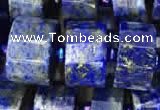 CRB2142 15.5 inches 11mm - 12mm faceted tyre lapis lazuli beads