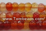 CRB215 15.5 inches 3*4mm faceted rondelle red agate beads