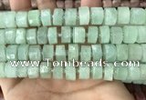 CRB2167 15.5 inches 12mm - 13mm faceted tyre light prehnite beads