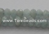 CRB217 15.5 inches 3*4mm faceted rondelle aquamarine beads