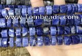 CRB2178 15.5 inches 13mm - 14mm faceted tyre sodalite beads