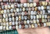 CRB2180 15.5 inches 9mm - 10mm faceted tyre crazy lace agate beads