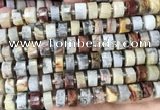 CRB2182 15.5 inches 12mm - 13mm faceted tyre crazy lace agate beads