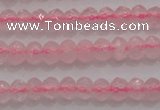 CRB220 15.5 inches 2.5*4mm faceted rondelle rose quartz beads