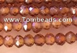 CRB2213 15.5 inches 2*3mm faceted rondelle orange garnet beads