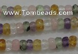 CRB222 15.5 inches 2.5*4mm faceted rondelle mixed quartz beads