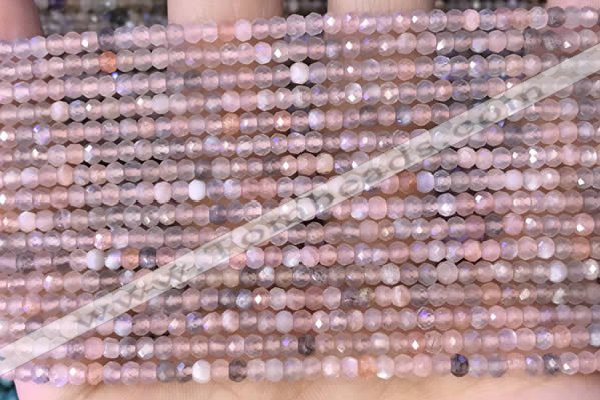 CRB2220 15.5 inches 2*3mm faceted rondelle moonstone beads