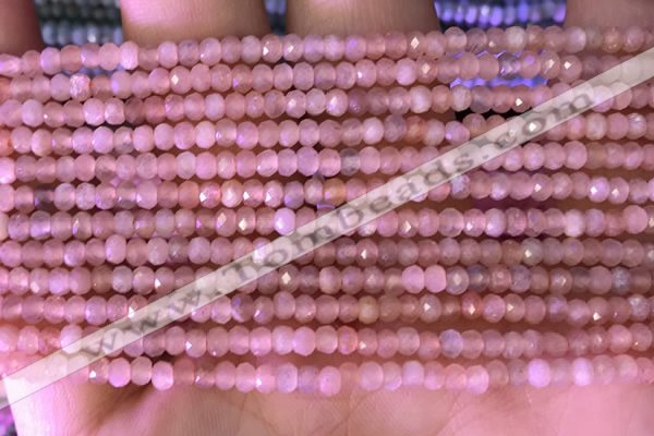 CRB2221 15.5 inches 2*3mm faceted rondelle moonstone beads