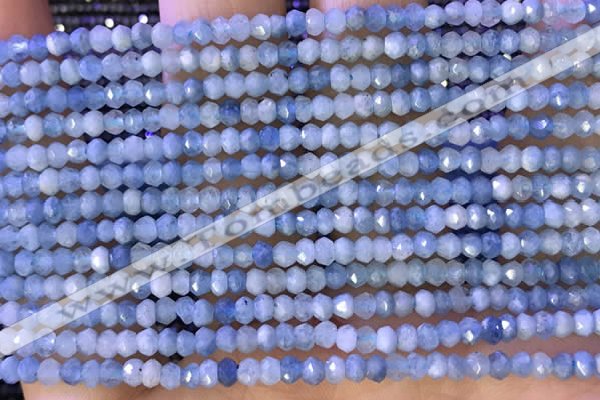 CRB2222 15.5 inches 2*3mm faceted rondelle aquamarine beads