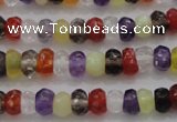 CRB223 15.5 inches 2.5*4mm faceted rondelle mixed quartz beads