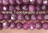 CRB2244 15.5 inches 2*3mm faceted rondelle ruby gemstone beads