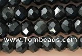 CRB2248 15.5 inches 3*4mm faceted rondelle obsidian beads