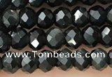 CRB2248 15.5 inches 3*4mm faceted rondelle obsidian beads