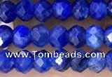 CRB2262 15.5 inches 3*4mm faceted rondelle blue kyanite beads