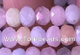 CRB2277 15.5 inches 4*6mm faceted rondelle morganite beads