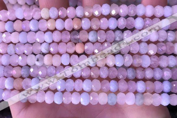 CRB2277 15.5 inches 4*6mm faceted rondelle morganite beads