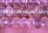 CRB2280 15.5 inches 3.5*5mm faceted rondelle mixed quartz beads