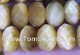 CRB2290 15.5 inches 5*8mm faceted rondelle golden tiger eye beads