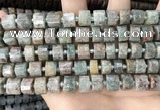 CRB2300 15.5 inches 7mm - 8mm faceted tyre ghost gemstone beads