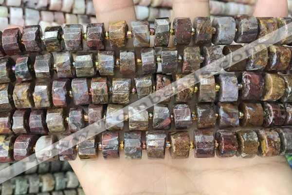 CRB2306 15.5 inches 8mm - 9mm faceted tyre pietersite beads