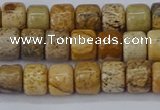 CRB2504 15.5 inches 6*8mm rondelle picture jasper beads