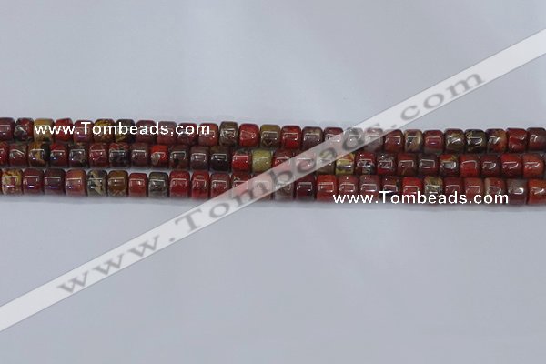 CRB2505 15.5 inches 6*8mm rondelle brecciated jasper beads