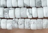 CRB2556 15.5 inches 2*4mm heishi white howlite beads wholesale