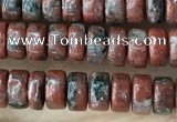 CRB2569 15.5 inches 2*4mm heishi brecciated jasper beads wholesale