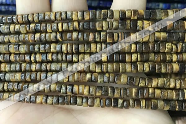 CRB2573 15.5 inches 2*4mm heishi yellow tiger eye beads wholesale