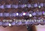 CRB2603 15.5 inches 2*3mm faceted rondelle smoky quartz beads