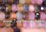 CRB2608 15.5 inches 2*3mm faceted rondelle tourmaline beads