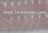 CRB261 15.5 inches 5*12mm rondelle rose quartz beads wholesale