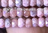 CRB2618 15.5 inches 2.5*4mm faceted rondelle rhodochrosite beads