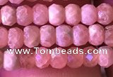 CRB2619 15.5 inches 2*3.5mm faceted rondelle rhodochrosite beads