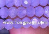 CRB2627 15.5 inches 3*4mm faceted rondelle blue chalcedony beads