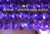 CRB2631 15.5 inches 3*4mm faceted rondelle amethyst beads