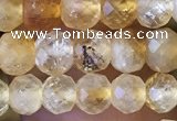 CRB2633 15.5 inches 4*5mm faceted rondelle citrine gemstone beads